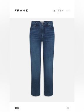 Frame Denim Straight Leg Jeans - Indigo Blue